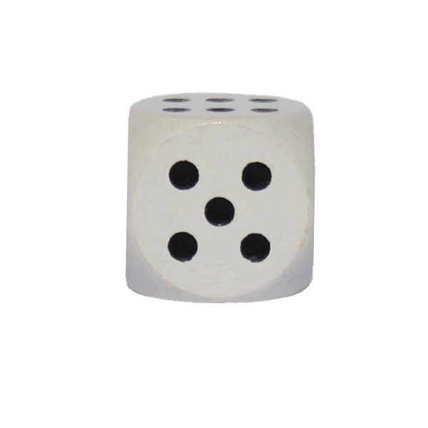 De De 6 Faces D6 Bois 16 Mm Blanc Noir De De 6 Faces D6 Bois 16 Mm Blanc Noir