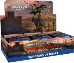 Boite de 24 boosters de draft Commander Légendes La Bataille De La Porte De Baldur