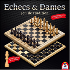 Jeux d'échecs et de dames en bois