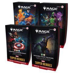 Lot des 4 Decks Commander Magic Marvel Super Heroes